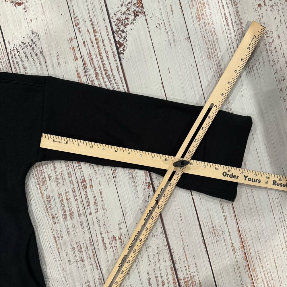 Athleta Cozy Karma Twist Neck Sweatshirt XS Black Fleece - Picture 9 of 10